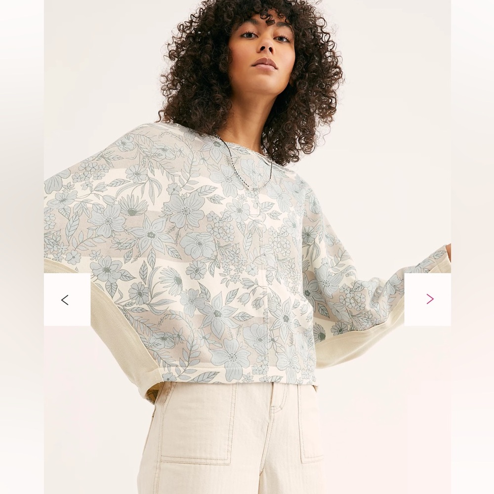 Free People Martin Pullover in Floral - Picture 7 of 9